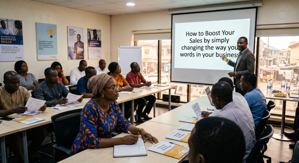 Nigerian Business owner learning five words that hurt sales and how better customer communication improves conversions